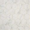 Marble Hex White Sheet Vinyl Flooring